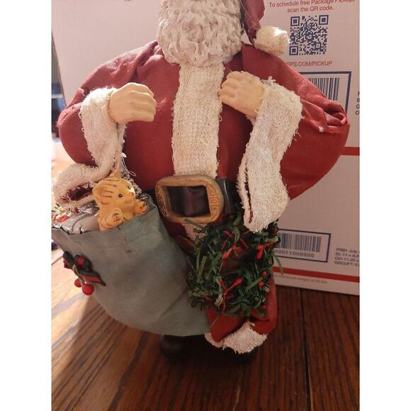 Vintage 10" Santa Clause St. Nick Christmas Holiday Figure Figurine Decoration - Picture 4 of 6